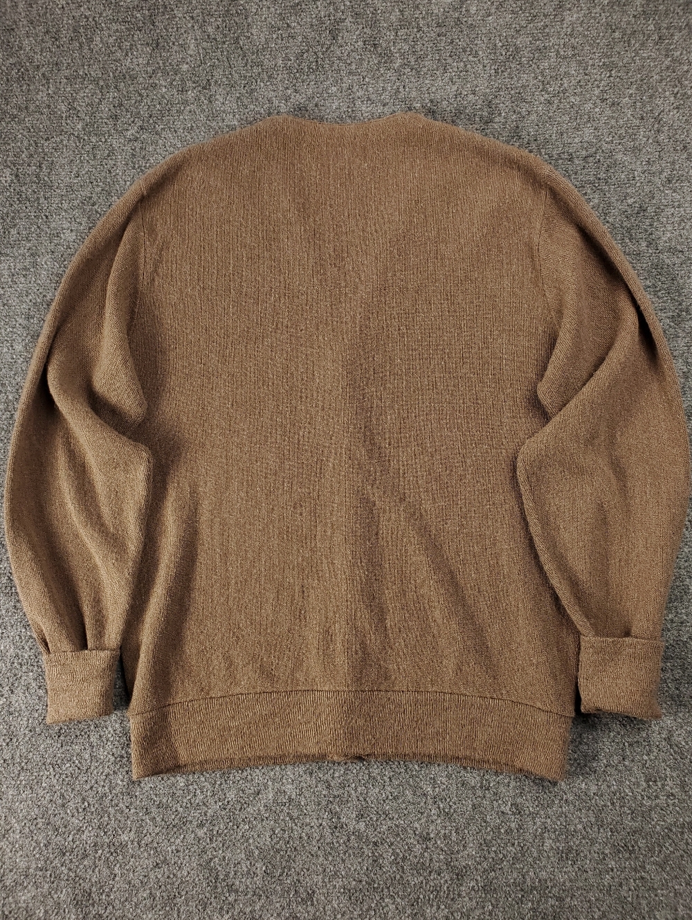 Vintage 80s 90s Steeplechase Cardigan Sweater Button Up Kurt Cobain Grunge Brown - Picture 2 of 7